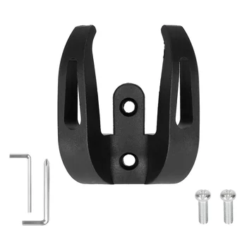 Универсална предната закачалка с кука за електрически скутер за шлем Xiaomi 1S/Pro2, чанти с две нокът, химикалка за скутер, кука черен