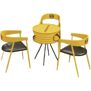 Бар стол в индустриален стил, маса и комбинирани столове за чай, кафе KFC, магазин десерти, магазин за бургери