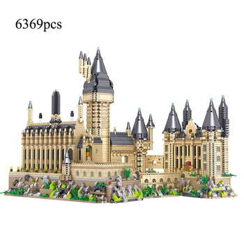 Строителни играчки 6369 бр., Микро-Магията на Средновековен замък, Модел строителни блокове, Изграждане на градски тухли за деца, играчки за възрастни, с подарък