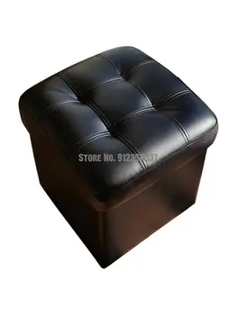 Европейският диван-стол от изкуствена кожа столче за съхранение на чай маса на стол да седи на стойка за краката за възрастни ниско столче педал за хол