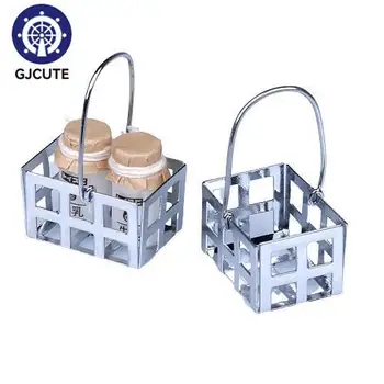 Украса на мебели за куклена къща Миниатюрна метална кошница за съхранение на храна в кухнята супермаркет, модел подпори за фотосесия за куклена къща