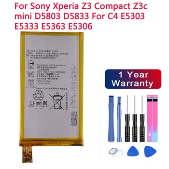 2600 mah LIS1561ERPC Батерия За Sony Xperia Z3 Compact Z3c mini D5803 D5833 За мобилен телефон C4 E5303 E5333 E5363 E5306 Bateria