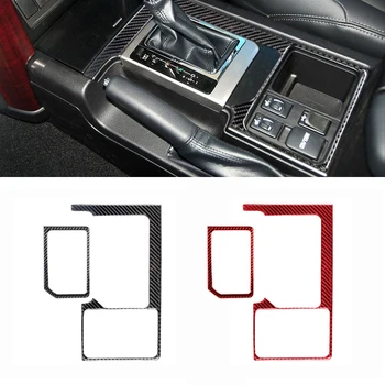 Вътрешен панел за смяна на предавките от въглеродни влакна, рамка, защитна подплата, етикети за Toyota Land Cruiser Prado 2010-2018