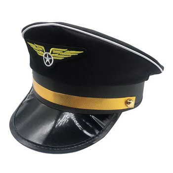 Детска шапка капитан, Модни шапки, Мъжки приказно пилотские декоративни вечерни униформи, Cosplay, устойчив на абразия полиестер