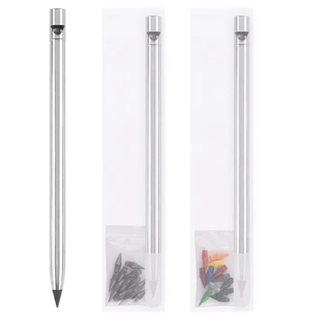 1 бр. метален молив без мастило, молив, за многократна употреба вечен молив с/фитил
