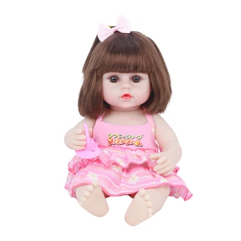 38 см. 38 см Реалистична Кукла-Реборн, Детски кукли, Имитация Момичета, Ротация на 360 °, Новородени Емайлирани кукли, Акрилни Очите си, е Детска играчка,