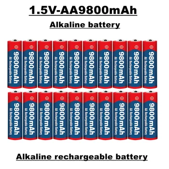 Акумулаторна батерия тип АА, най-новия проба 1,5 В, 9800 mah, алкален материал, подходящ за дистанционни управления, играчки, часовници, радиостанции и т.н