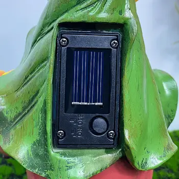 Led фенер със статуята на Елф в слънчева батерия, защита от слънцето, озеленяване лампа Gnome Light, с регулируемо осветление, траен и Водоустойчив за градината на терасата