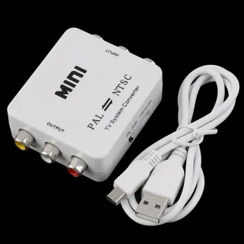 Конвертор Видеосистемы PAL NTSC, SECAM в NTSC PAL TV Switcher Адаптер за свързване на Мъже и жени до Неэкранированному Заявлението Multimedia UK Plug