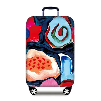 Защитен калъф с флорални принтом подходящ за куфара 18-32 инча, Удебелена Высокоэластичная Пылезащитная чанта за съхранение, защита на куфара-колички