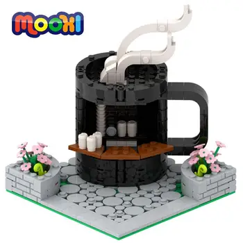 Серия MOOXI Coffee Палата City, Микрокосмические творчески забавни играчки за деца, тухли, Строителни блокове Street View MOC4065