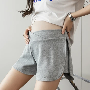 G50473 # Панталони за бременни, тънка свободна горна дреха с широки штанинами, летни всекидневни спортни панталони за бременни