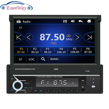 7-Инчов Automobile Auto MP5 Плейър AM FM Радио, GPS Навигация Сензорен Екран и Плъзгаща се 1 DIN, USB Bluetooth Приемник на Автомобилни Аксесоари