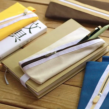Fromthenon Лесна Преносима холщовая чанта за писалки, чанта за съхранение на химикалки, чанта за моливи, Канцеларски принадлежности за съхранение