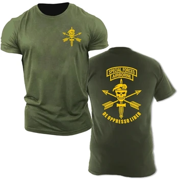 Нова Тениска Армейского специалните сили WWD По Поръчка, Размер Pluz 5XL 6XL, Тениска, Тениска С изображение на Череп на Армията на САЩ, Зелена Поема, Тениска