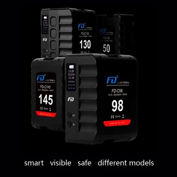 Feidu FD-C50/98/130/145/200 V-образен батерия за фотоапарат, V-образен батерия с голям капацитет, Мониторинг малка огледално светкавица
