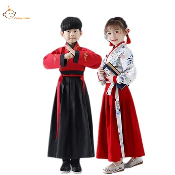 Китайското Традиционната рокля Ханьфу, Костюми за момчета и момичета, Танцов костюм на Династията Хан, Празнична Коледна облекло