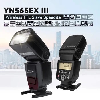 YONGNUO YN565EX III C/N Светкавица Speedlite Hot Shoe Flash TTL Slave на светкавици, Съвместима с огледално-рефлексен фотоапарат Canon/Nikon