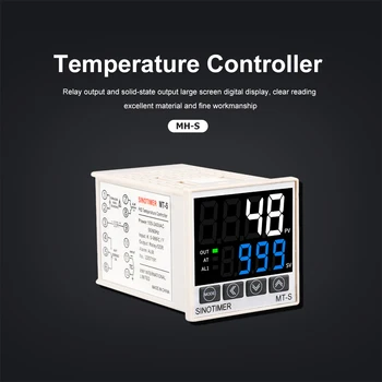 Интелигентен температурен Регулатор LCD дисплей AC100-240V Цифров PID Термостат SSR Релета 50/60 Hz K J E Термопара с аларма