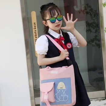 Нова Чудесна чанта през рамо с Голям капацитет Студентски чанта Учебна чанта, Детски училищни чанти Kawaii За момичета И момчета, Детски хубави подаръци