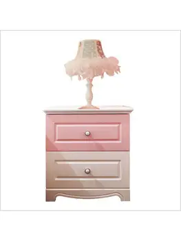 Розово малка странична масичка, нощно шкафче за детска градина, гардероб за съхранение на спалня за момичета, модерен минималистичен нощни шкаф за съхранение