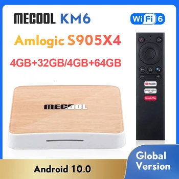 Мултимедиен плейър MECOOL KM6 TV Box Wifi6 Сертифициран Google Android 10,0 4 GB 64 GB Amlogic S905X4 1000M LAN БТ 5,0 4K Smart Set Top Box