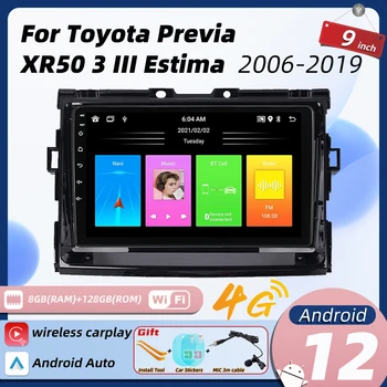 Мултимедия Toyota Previa XR50 3 III Estima Tarago Canarado 2006-2019 Carplay Авторадио 2 Din Android Кола Стерео Радио GPS