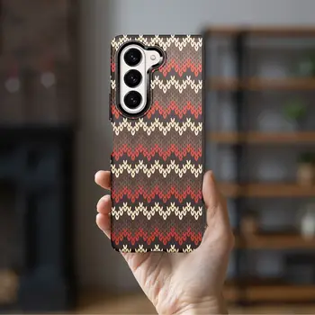Калъф с Дизайн, изработени от Въглеродни влакна За Samsung Galaxy Z Fold 5 Case