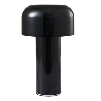 1 Комплект Настолна лампа с гъбен допир, бар за спални, декоративна Настолна атмосферни лампа, нощна светлина, която се презарежда от USB, черни