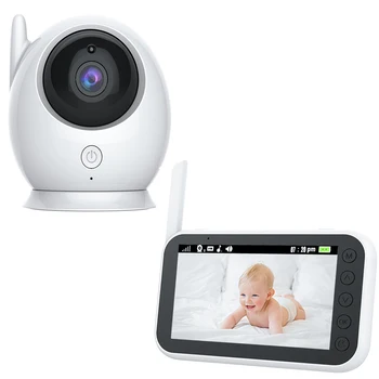 Модел ABM100 4.3-инчов Безжичен цвят бебефони и радионяни с камера за наблюдение, Вътрешен Wi-Fi, сигурността на Гледане на деца, детски Електронен телефон
