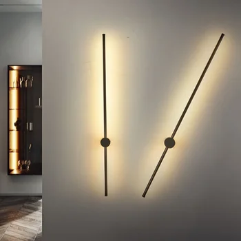 Дълъг Led монтиран на стената лампа с възможност за завъртане на 350 градуса с докосване на ключа, Диван, ТЕЛЕВИЗОР, Прикроватное Дълго стенни аплици