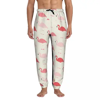 Фламинго, мъжки спортни панталони за джогинг с джобове, панталони с отворен дъното
